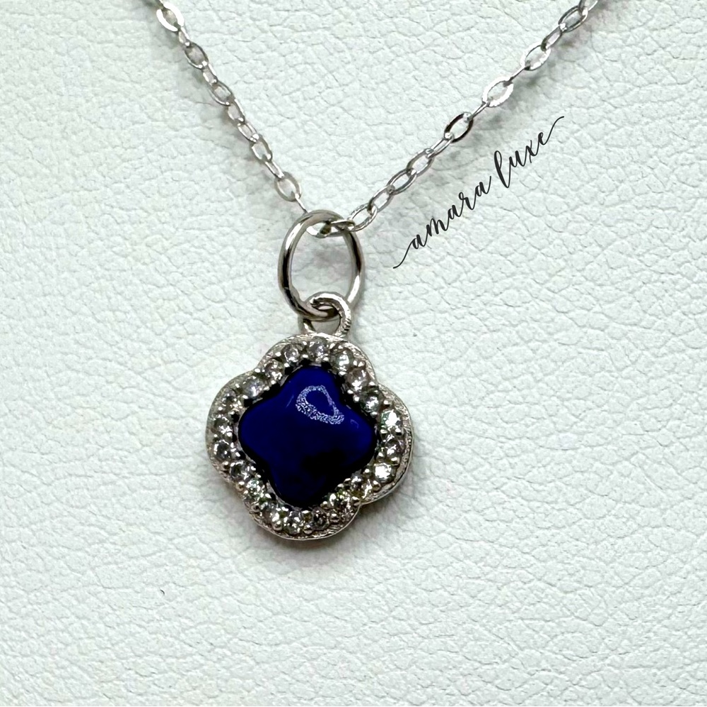 Lapis Clover Necklace